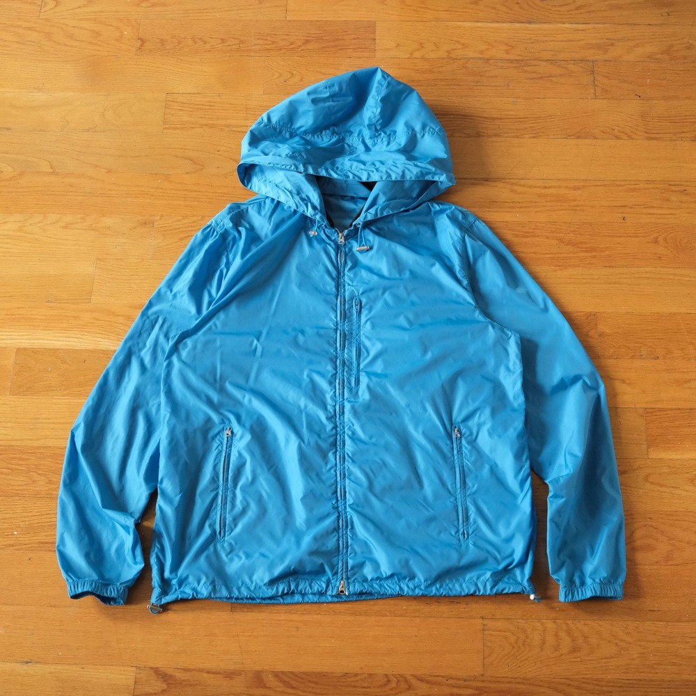 Acne‎ Studios Wilfred New SS15 Jacket Mens Blue Nylon Hooded Windbreaker 52 L